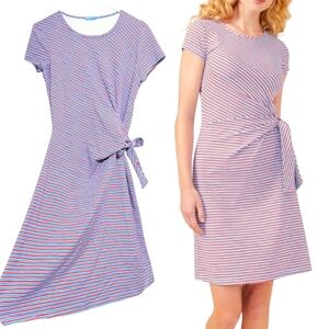 J. McLaughlin Women's Size Medium Elora Dress Blue Red Stripes